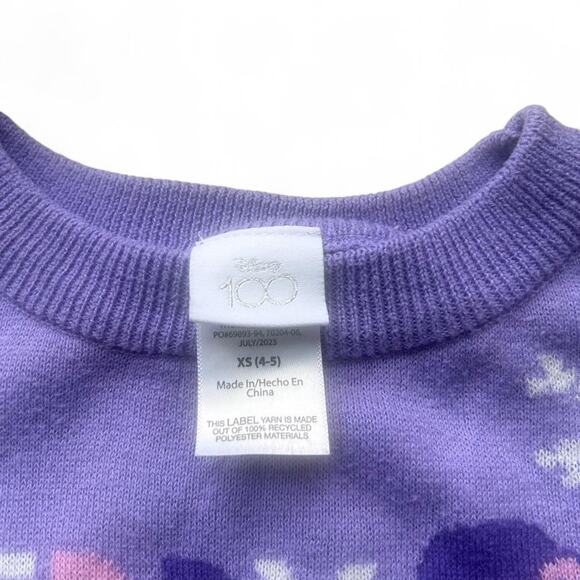 Disney 100 Minnie Mouse Christmas sweater girls size 4/5 - Picture 3 of 3
